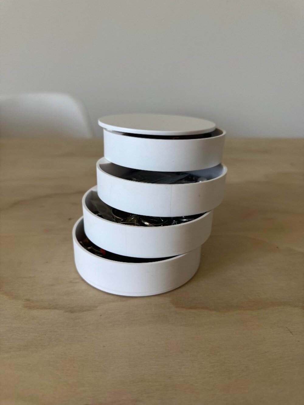 minimalist stacked jewelry holder